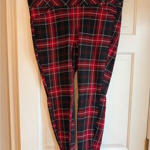 Torrid Red and Black Plaid Leggings